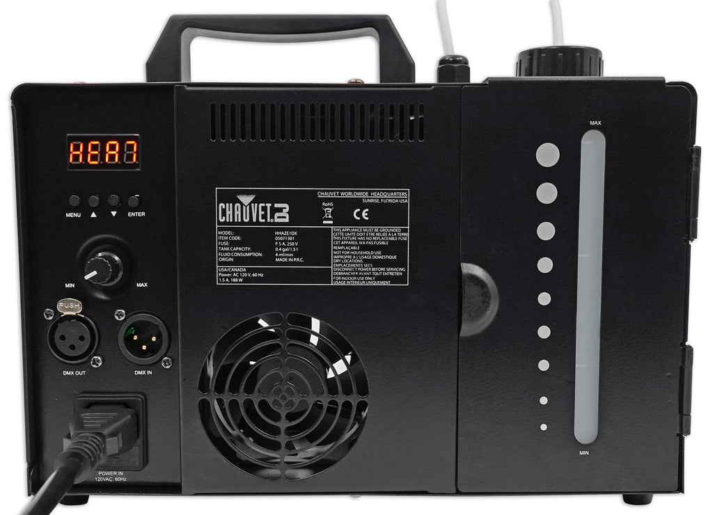 Chauvet DJ Hurricane Haze 1DX Water Based Haze Machine Hazer + Gallon of Fluid