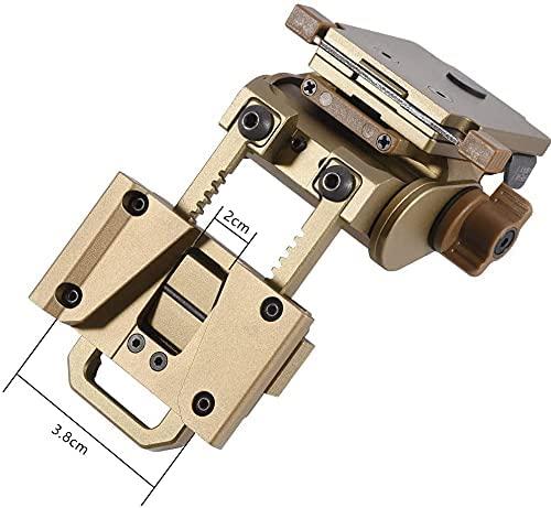 Night Vision Goggles NVG Mount for L4G24 Metal Helmet Mount,Rhino Mount Full Metal Tactical Helmet Mount CNC PVS15/18 Sand Color RUICHI