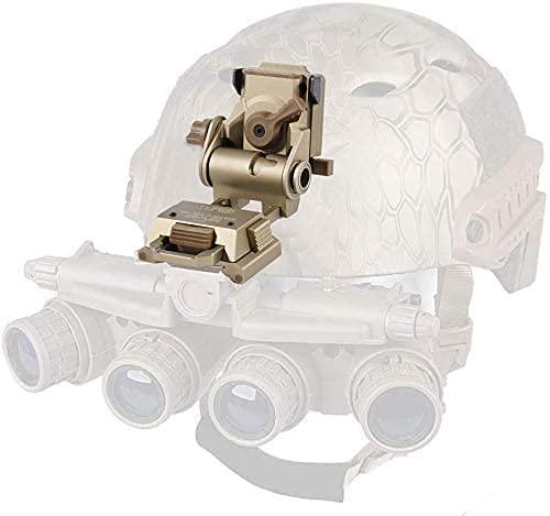 Night Vision Goggles NVG Mount for L4G24 Metal Helmet Mount,Rhino Mount Full Metal Tactical Helmet Mount CNC PVS15/18 Sand Color RUICHI