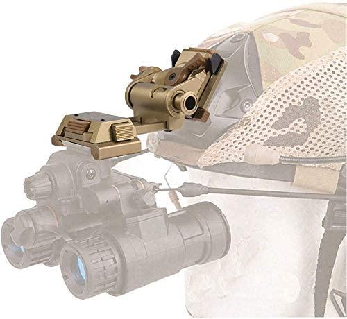 Night Vision Goggles NVG Mount for L4G24 Metal Helmet Mount,Rhino Mount Full Metal Tactical Helmet Mount CNC PVS15/18 Sand Color RUICHI