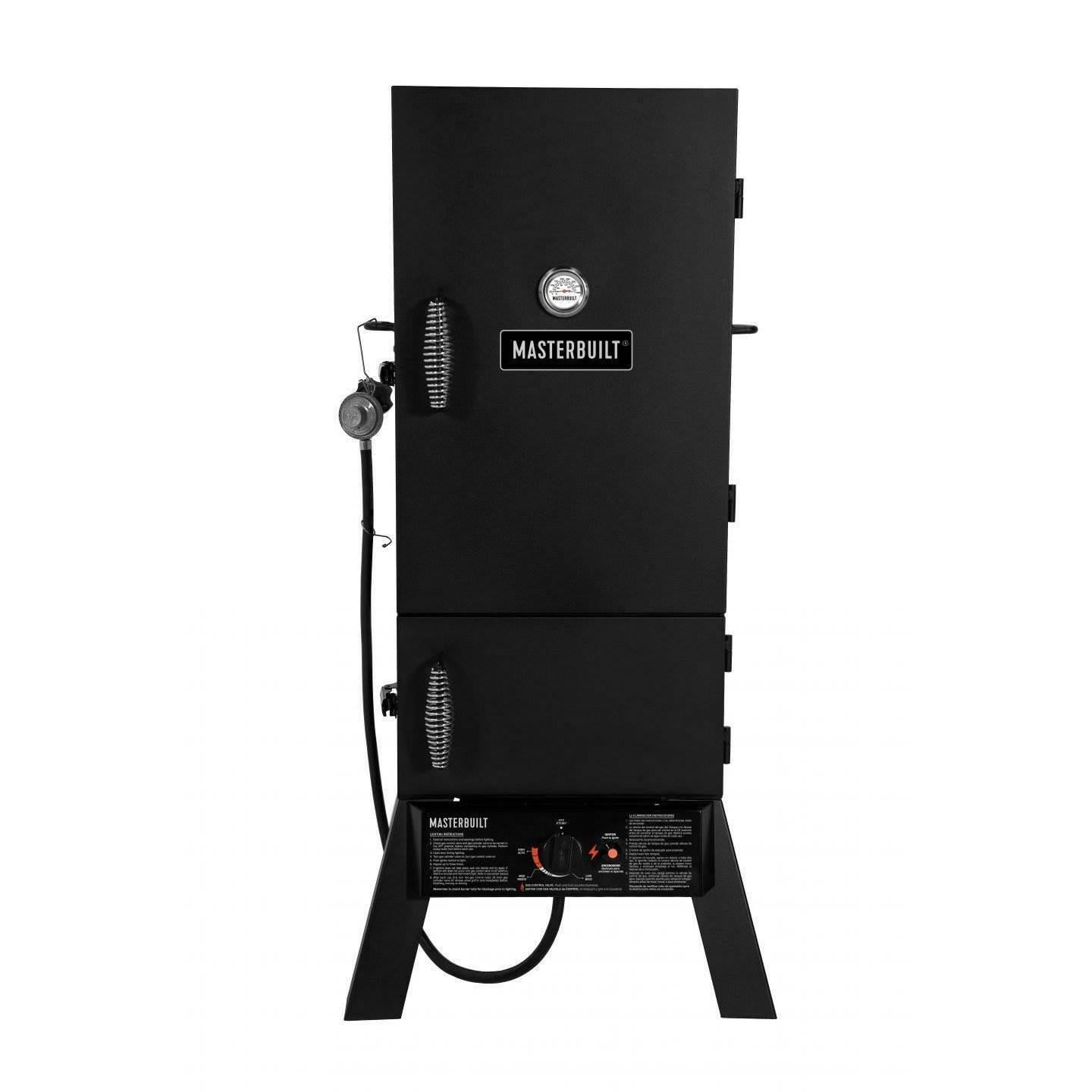 MB20051311 30" Vertical Propane Gas BBQ Meat Smoker Grill, Black