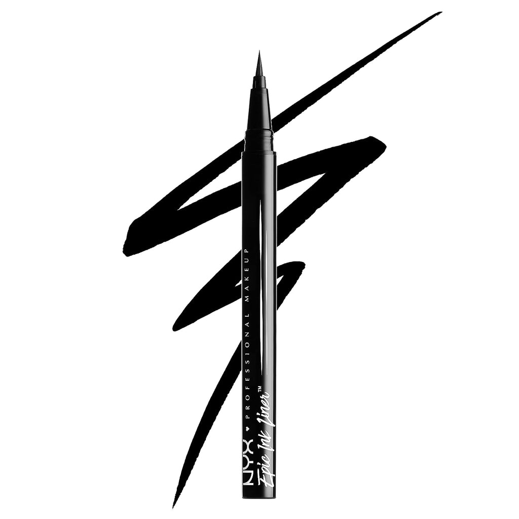 NYX PROFESSIONAL MAKEUP Epic Ink Liner, Waterproof Liquid Eyeliner-Black, Vegan Formula &amp; Mechanical Eyeliner Pencil, Brown &amp; Mechanical Eyeliner Pencil, Black