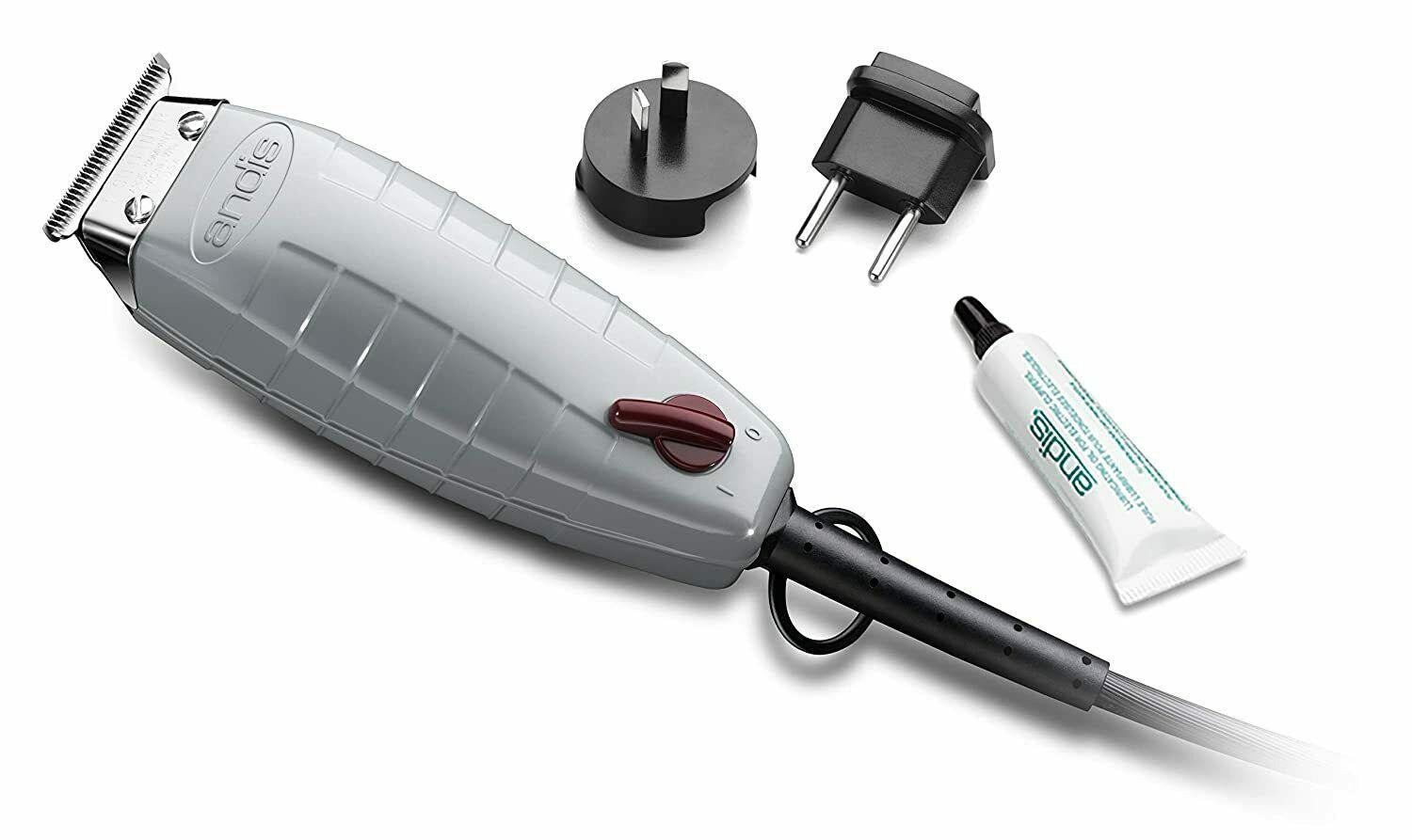 Andis 05105 T-Outliner Corded Trimmer for Men (Silver) Dual Voltage 110-240 Volt