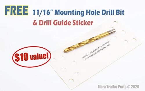 Set 4 Libra 24" 6000lbs RV Trailer Stabilizer Leveling Scissor Jacks w/ Dual Power Drill sockets & mounting Hardware Set