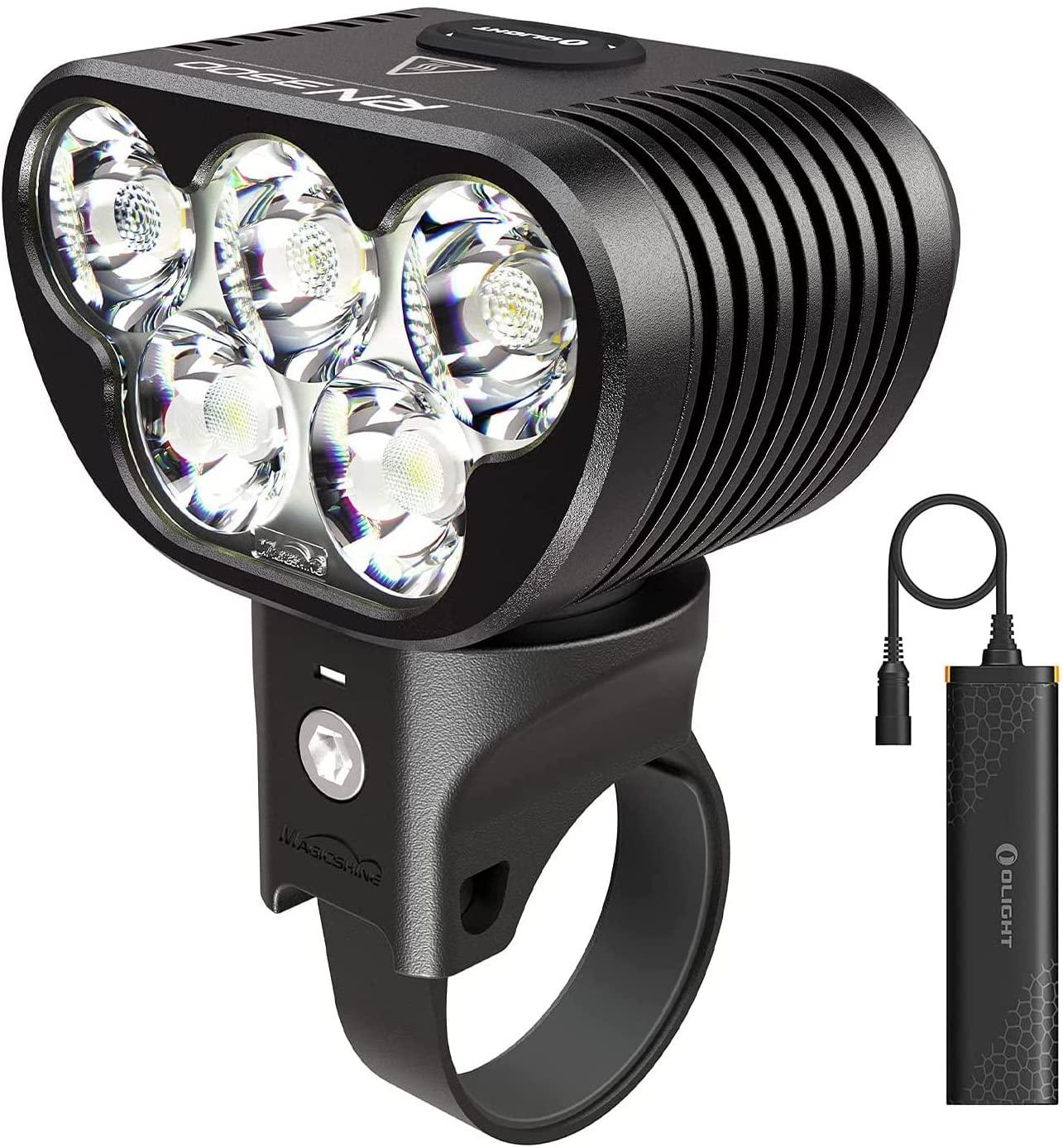 OLIGHT RN 3500 Rechargeable Bike Headlights 3500 Lumens Powered by Portable 7.2V 5200mAh Battery Pack, 350 Meters Light Range, IPX5 Waterproof Bike Front Light for MTB Riding and Trail Crossing