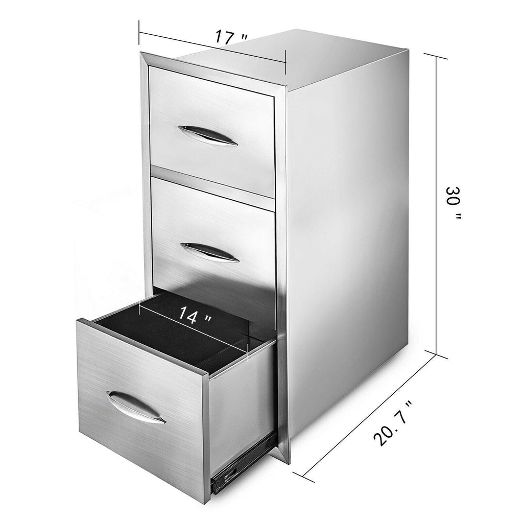 Outdoor Kitchen Drawer Door Access BBQ Drawer Vertical Walled Doors Construction