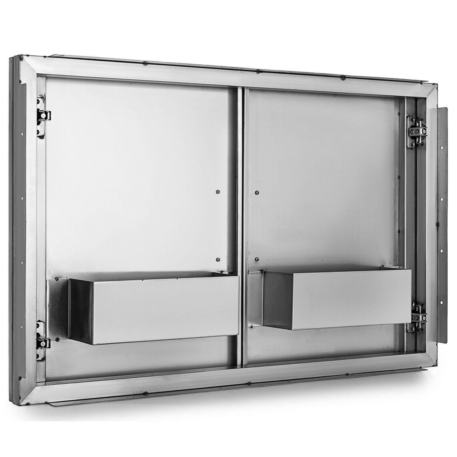 Outdoor Kitchen Drawer Door Access BBQ Drawer Vertical Walled Doors Construction