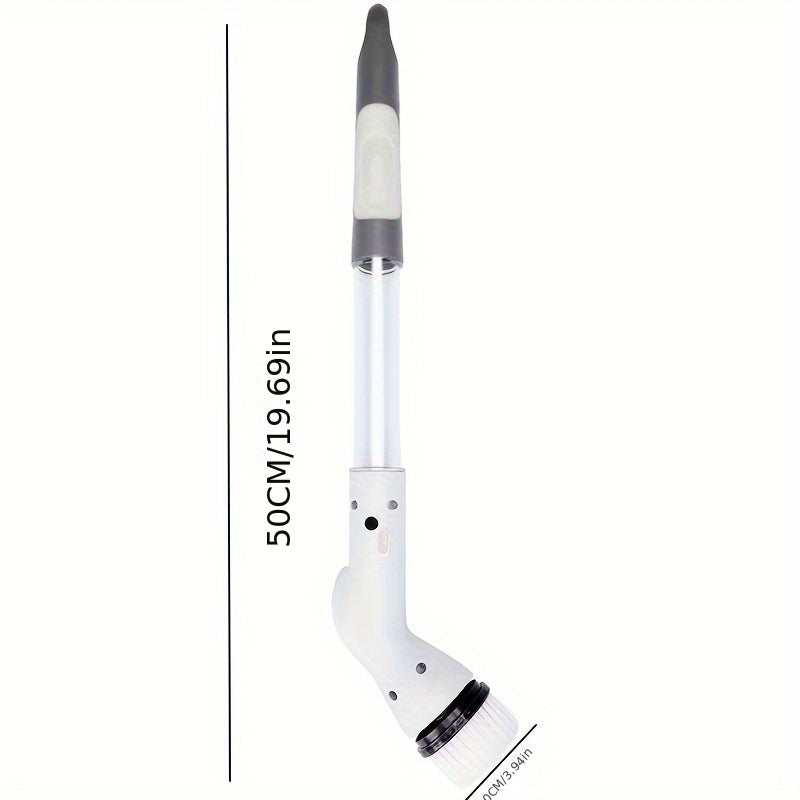 1 Set, Electric Spin Scrubber With 2/5/6 Replaceable Brush Head, Power Cordless Bathroom Scrubber With Adjustable Long Handle, Rechargeable Shower Scrubber, Multifunctional Scrubber For Bathroom, Kitchen, Bathtub, Tile, Shower, Car, Cleaning Supplies