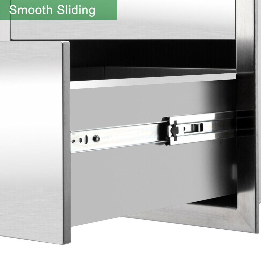 Outdoor Kitchen Drawer  Steel Layer Access Door BBQ Drawer Large