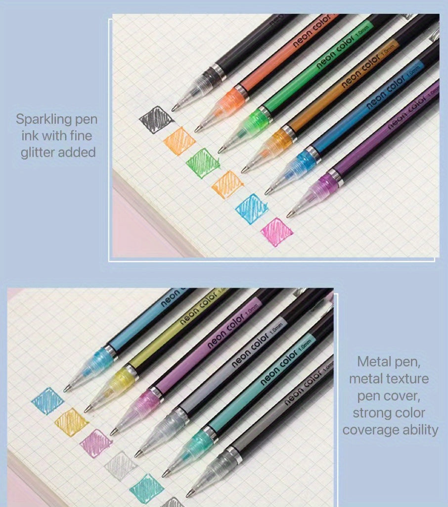 8/24/36/48/60/100pcsGelmushta Gel Pens Unique Colors (No Duplicates) Set For Adult Coloring Books Drawing With Case