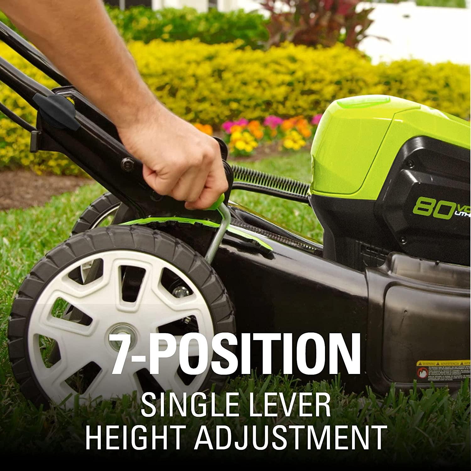 Greenworks Pro 80V 21-Inch Brushless Self-Propelled Lawn Mower 4.0Ah Battery and Charger Included, MO80L410