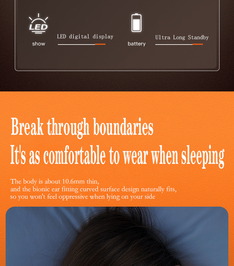 Ultra-Long Standby Wireless Earphone Headset - Ultra-Thin On-Ear Sports Bass For Android &amp; Ios