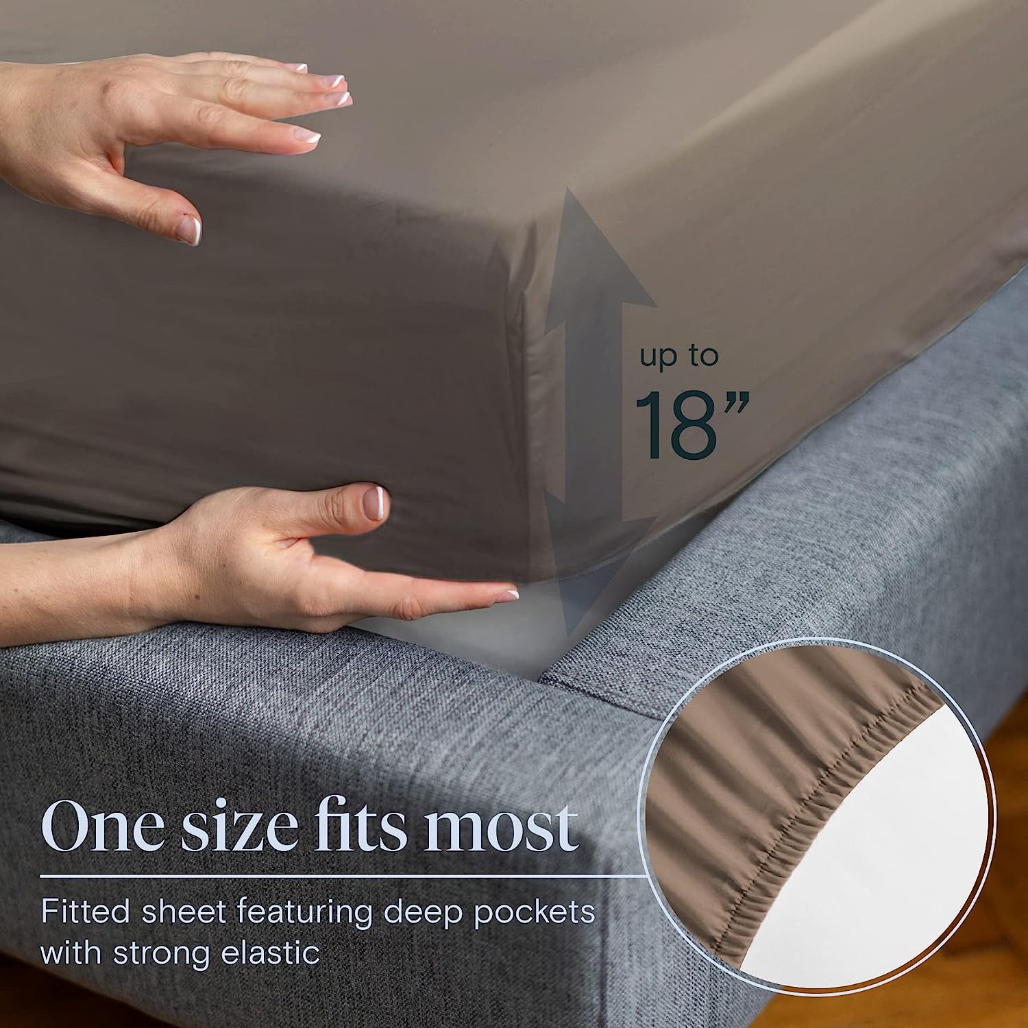 LuxClub Twin XL Sheets Set - Soft Twin Bed Sheets for Boys and Girls, 4 PC Deep Pockets 18" Eco Friendly Wrinkle Free Kids Fitted Sheets Machine Washable Hotel Bedding Silky Soft - Tree Bark Twin XL