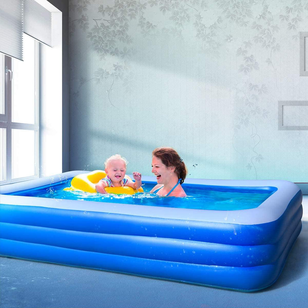 Ruixin Inflatable Swimming Pools, Inflatable Kiddie Pools,Family Swimming Pool，for Adults, Babies, Kids, Outdoor, Garden,Backyard (153X78X24 in)