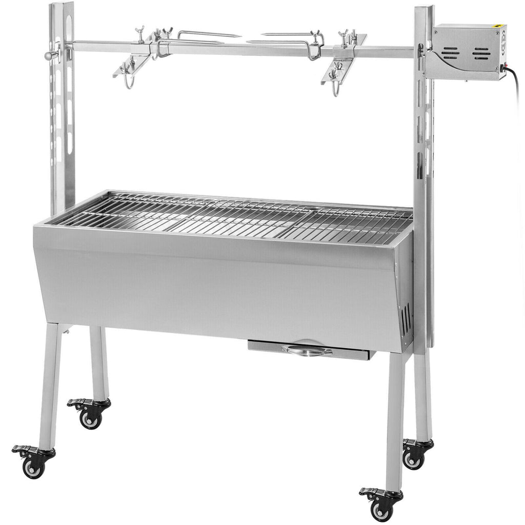 42'' 88Lbs  Lamb Roaster Rotisserie Spit 25W BBQ Trotter Pig Goat