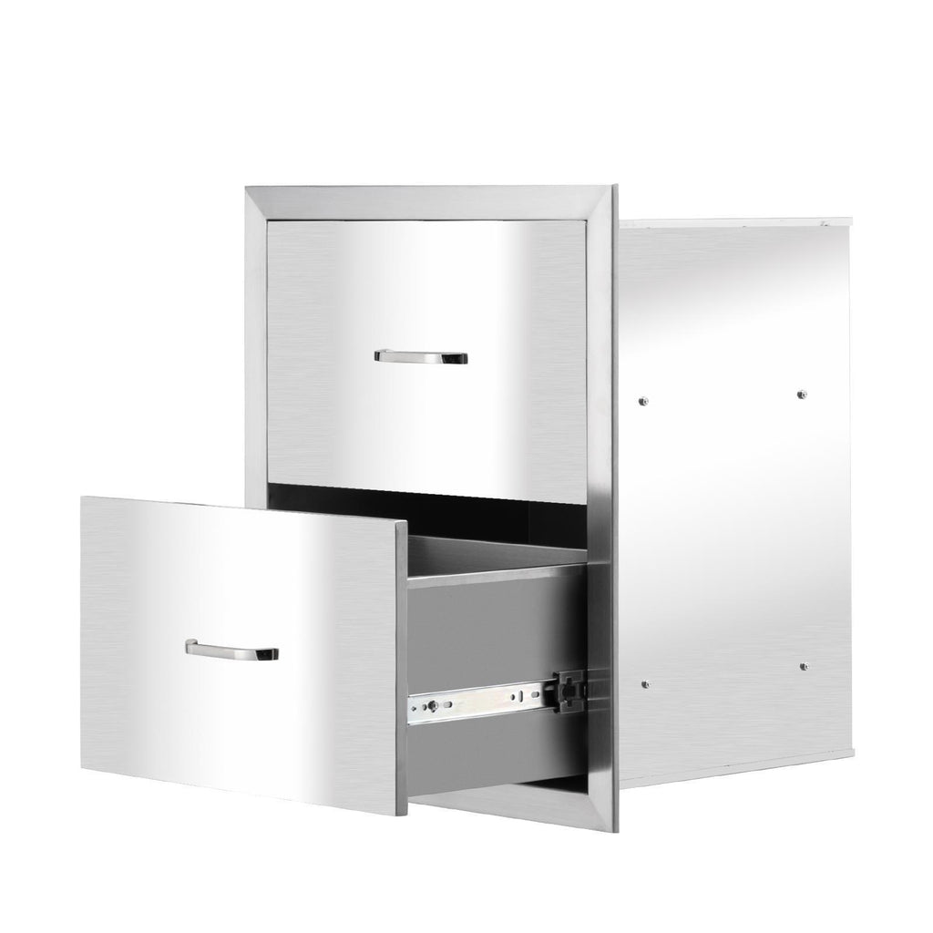 Multi-size Outdoor Kitchen Drawer BBQ  Steel Access Drawer Silver