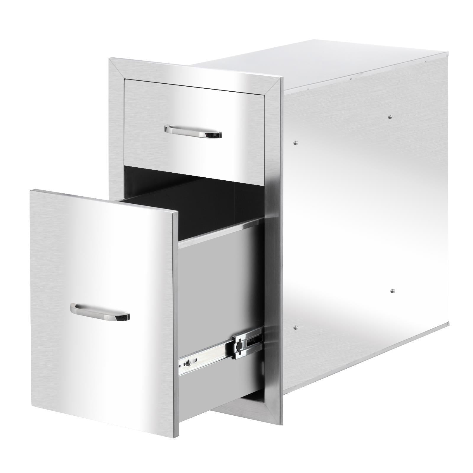 Multi-size Outdoor Kitchen Drawer BBQ  Steel Access Drawer Silver