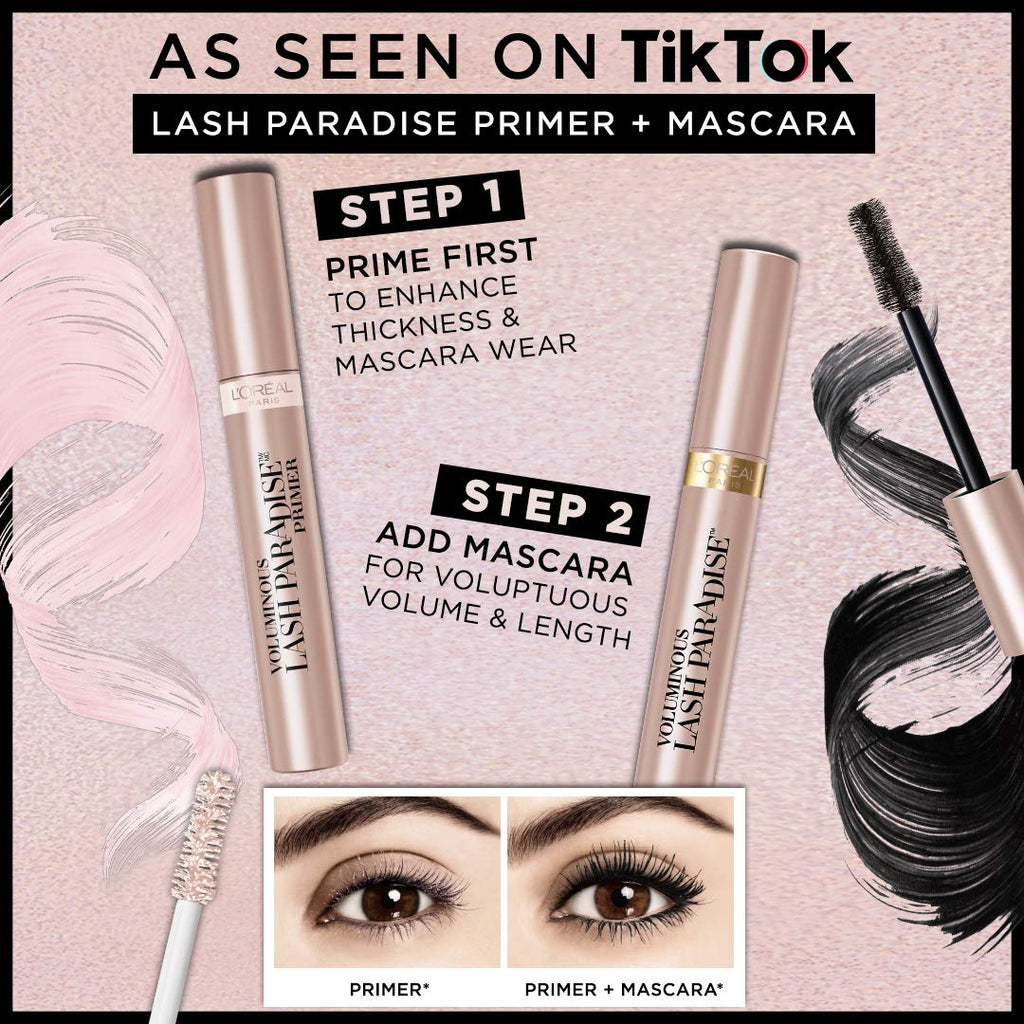 L'Oreal Paris Voluminous Lash Paradise Waterproof Mascara, Volumizing, Lengthening and Thickening Eye Makeup For Fuller-Looking Lashes, Black, 0.25 Fl Oz