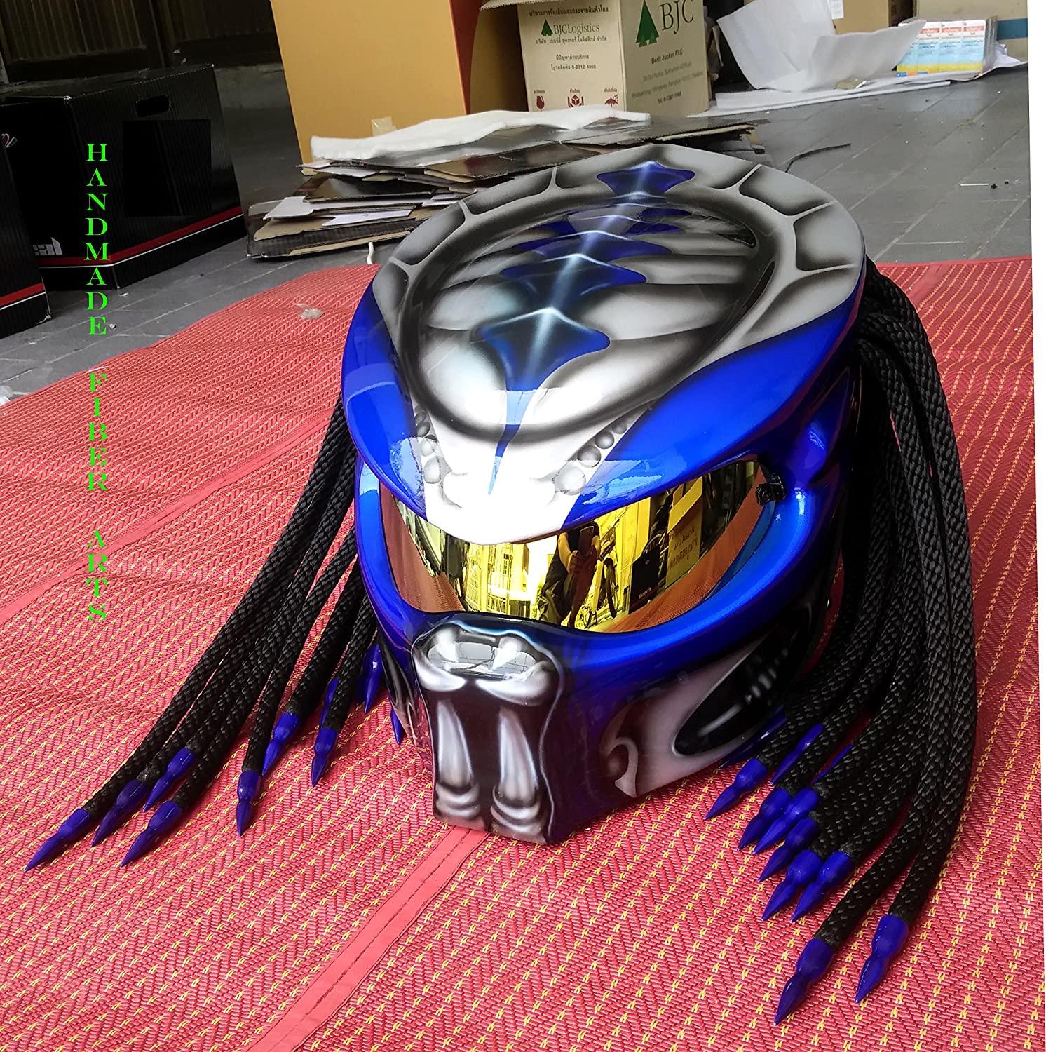 Helmet Art Thai HAT 111 Blue Custom Predator Motorcycle Helmet …