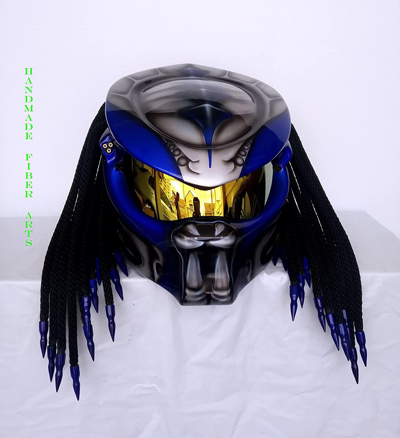 Helmet Art Thai HAT 111 Blue Custom Predator Motorcycle Helmet …
