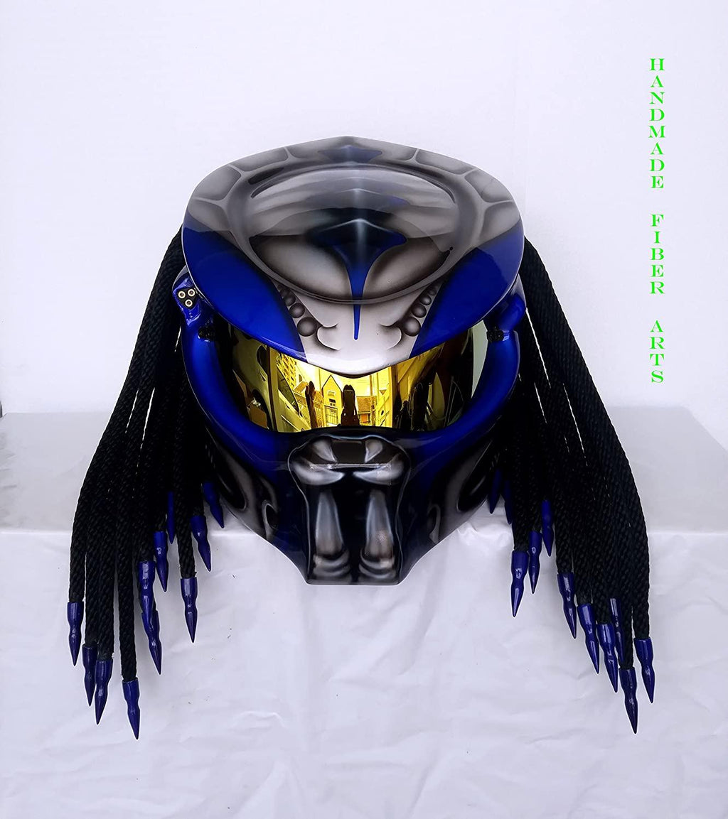 Helmet Art Thai HAT 111 Blue Custom Predator Motorcycle Helmet …