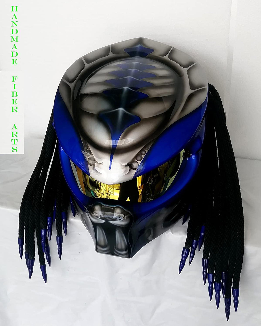 Helmet Art Thai HAT 111 Blue Custom Predator Motorcycle Helmet …