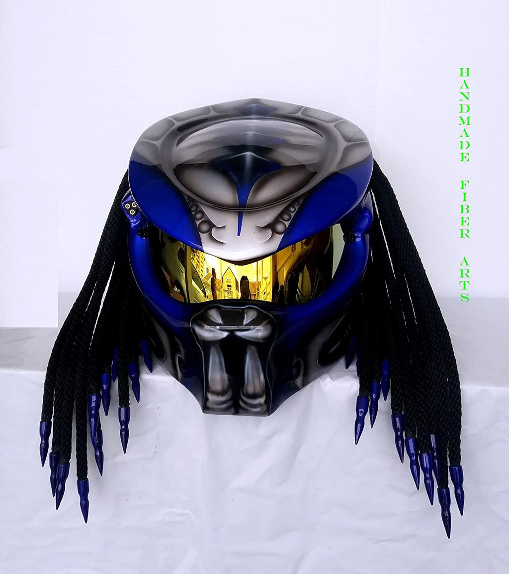 Helmet Art Thai HAT 111 Blue Custom Predator Motorcycle Helmet …